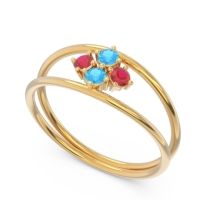Petite Modern Double Line Pave Unmajjati Ring