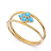 Petite Modern Double Line Pave Unmajjati Ring