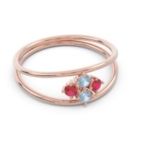 Petite Modern Double Line Pave Unmajjati Ring