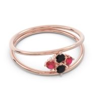 Petite Modern Double Line Pave Unmajjati Ring