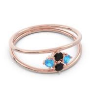 Petite Modern Double Line Pave Unmajjati Ring