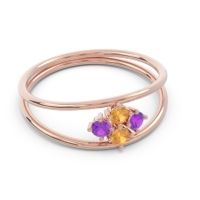 Petite Modern Double Line Pave Unmajjati Ring