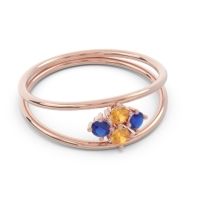 Petite Modern Double Line Pave Unmajjati Ring