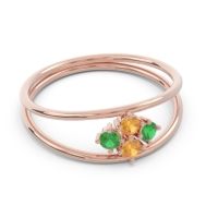 Petite Modern Double Line Pave Unmajjati Ring