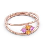 Petite Modern Double Line Pave Unmajjati Ring