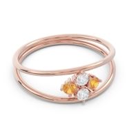 Petite Modern Double Line Pave Unmajjati Ring