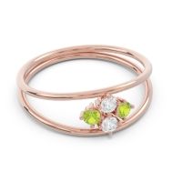 Petite Modern Double Line Pave Unmajjati Ring