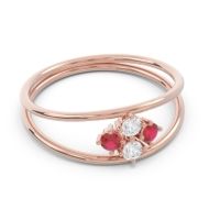 Petite Modern Double Line Pave Unmajjati Ring
