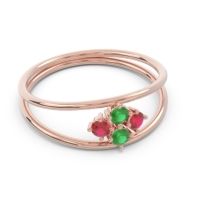 Petite Modern Double Line Pave Unmajjati Ring