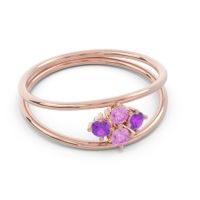 Petite Modern Double Line Pave Unmajjati Ring
