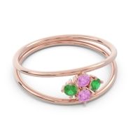 Petite Modern Double Line Pave Unmajjati Ring