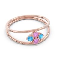 Petite Modern Double Line Pave Unmajjati Ring