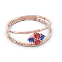 Petite Modern Double Line Pave Unmajjati Ring