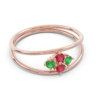 Petite Modern Double Line Pave Unmajjati Ring