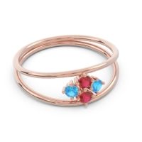 Petite Modern Double Line Pave Unmajjati Ring