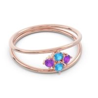 Petite Modern Double Line Pave Unmajjati Ring