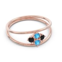 Petite Modern Double Line Pave Unmajjati Ring