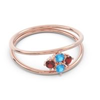Petite Modern Double Line Pave Unmajjati Ring