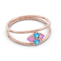 Petite Modern Double Line Pave Unmajjati Ring