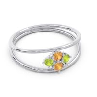 Petite Modern Double Line Pave Unmajjati Ring