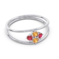 Petite Modern Double Line Pave Unmajjati Ring