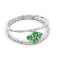 Petite Modern Double Line Pave Unmajjati Ring