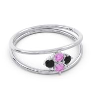 Petite Modern Double Line Pave Unmajjati Ring