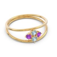 Petite Modern Double Line Pave Unmajjati Ring