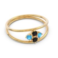 Petite Modern Double Line Pave Unmajjati Ring