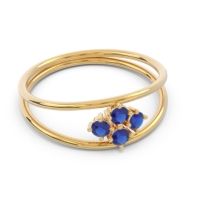 Petite Modern Double Line Pave Unmajjati Ring