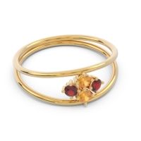 Petite Modern Double Line Pave Unmajjati Ring