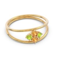 Petite Modern Double Line Pave Unmajjati Ring