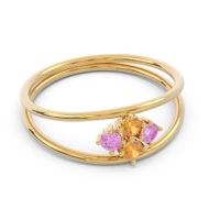Petite Modern Double Line Pave Unmajjati Ring