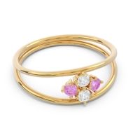 Petite Modern Double Line Pave Unmajjati Ring