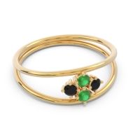 Petite Modern Double Line Pave Unmajjati Ring