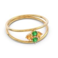 Petite Modern Double Line Pave Unmajjati Ring