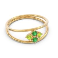 Petite Modern Double Line Pave Unmajjati Ring