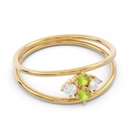 Petite Modern Double Line Pave Unmajjati Ring