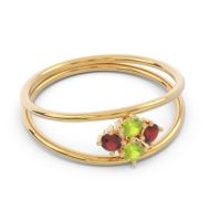 Petite Modern Double Line Pave Unmajjati Ring