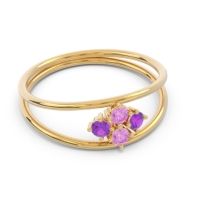 Petite Modern Double Line Pave Unmajjati Ring
