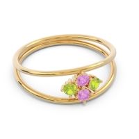 Petite Modern Double Line Pave Unmajjati Ring