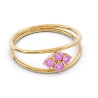 Petite Modern Double Line Pave Unmajjati Ring