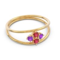 Petite Modern Double Line Pave Unmajjati Ring