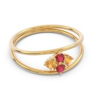 Petite Modern Double Line Pave Unmajjati Ring