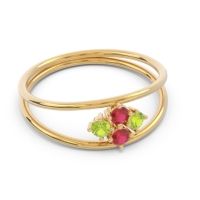 Petite Modern Double Line Pave Unmajjati Ring