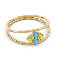 Petite Modern Double Line Pave Unmajjati Ring