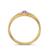 Petite Modern Double Line Pave Unmajjati Ring