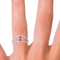 Petite Modern Double Line Pave Unmajjati Ring