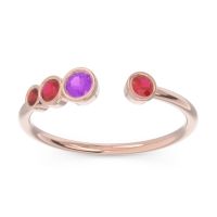 Petite Modern Open Bezel Vihvarita Ring