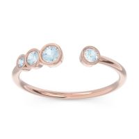 Petite Modern Open Bezel Vihvarita Ring